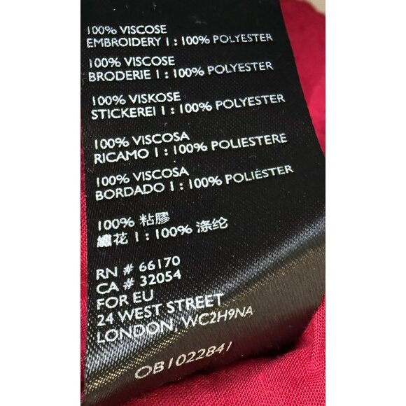 Maeve By Anthropologie Red Boho Floral Tunic‎ Dress M Boho Festival Coastal - Picture 7 of 7